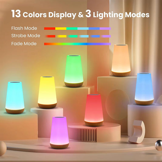 Modern Table Lamp LED Desk Lamp Nordic Bedside Light Dimmable Ambient Lighting Hotel Decor Minimalist Home Night Lamp